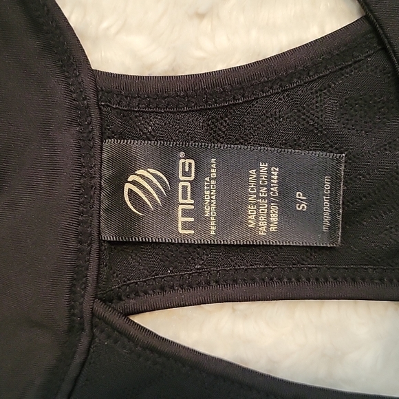 MPG~ Athletic Sleeveless Top, Black, S - Picture 4 of 5